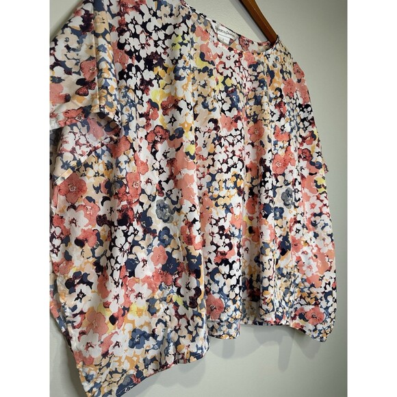 Drapers and Damons Dolman Blouse Women’s Size Large whimiscal floral - Picture 2 of 6